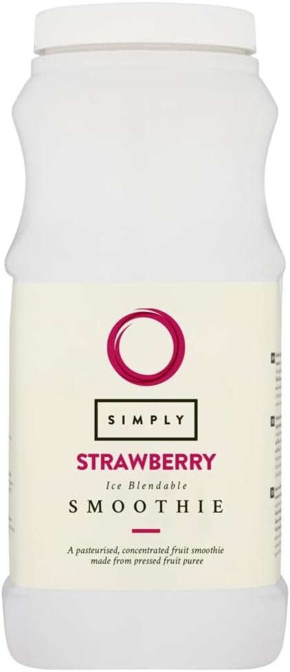 Simply Strawberry Smoothie, Vegan Blendable Concentrated Smoothie Mix Made with Real Fruit Puree (1 Litre)