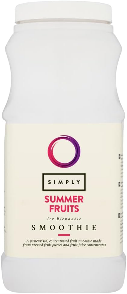 Simply Summer Fruits Smoothie, Vegan Blendable Concentrated Smoothie Mix Made with Real Fruit Puree (1 Litre