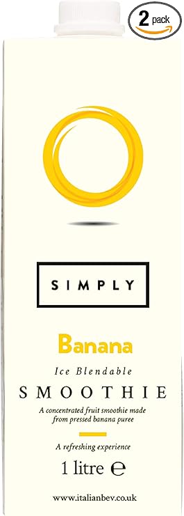 Simply Banana Smoothie, Vegan Blendable Concentrated Smoothie Mix Made with Real Fruit Puree (1 Litre)