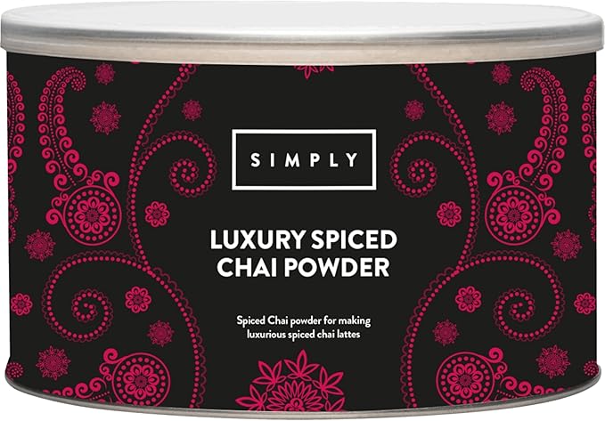 Simply Luxury Spiced Chai Powder, Rich Aromatic Blend Chai Powder for Latte, Just Add Milk, Suitable for Vegetarians, Halal & Nut Free, 1kg