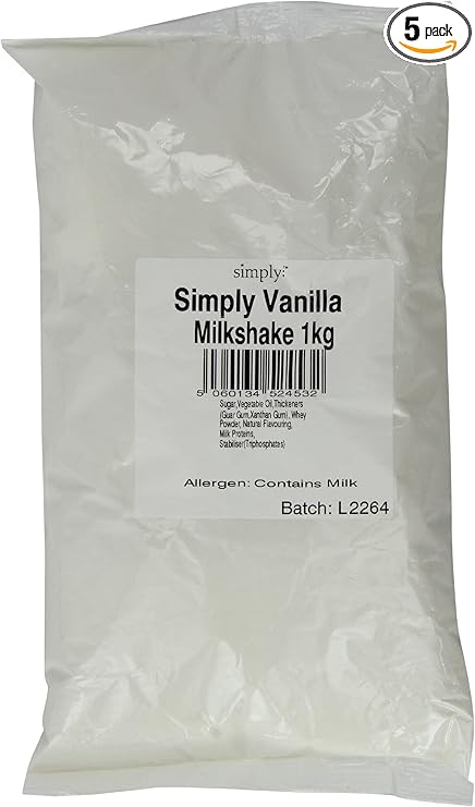 Simply Vanilla Milkshake Powder 1 Kg (Pack of 5)