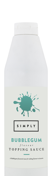 Simply Bubblegum Topping Sauce 1kg(1 x Case of 6)