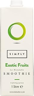 Simply Exotic Fruits Smoothie, Vegan Blendable Concentrated Smoothie Mix Made with Real Fruit Puree (1 Litre)